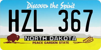 ND license plate HZL367