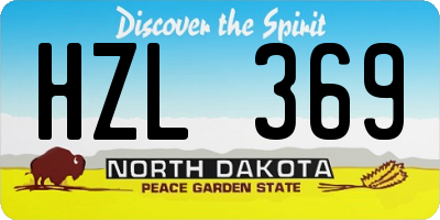 ND license plate HZL369