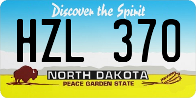 ND license plate HZL370