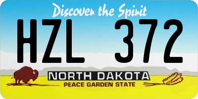 ND license plate HZL372