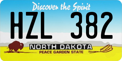 ND license plate HZL382