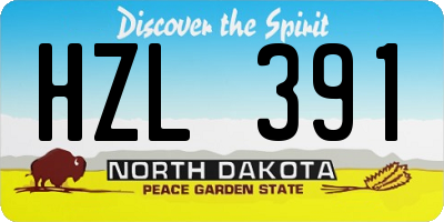 ND license plate HZL391