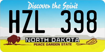 ND license plate HZL398