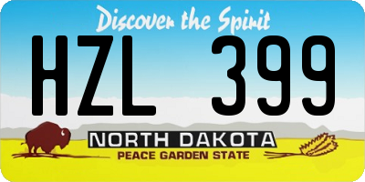 ND license plate HZL399