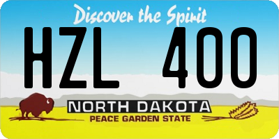 ND license plate HZL400