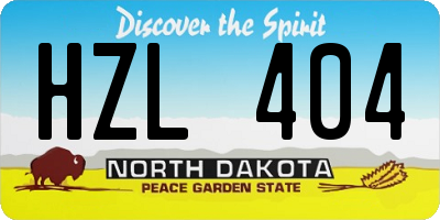 ND license plate HZL404