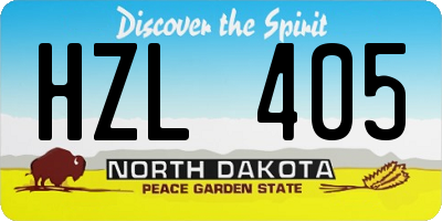 ND license plate HZL405