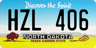 ND license plate HZL406