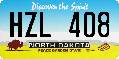 ND license plate HZL408