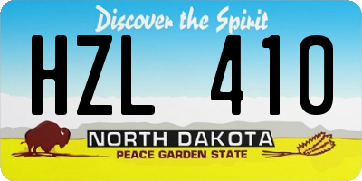 ND license plate HZL410