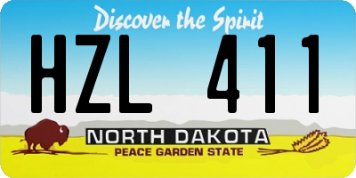 ND license plate HZL411