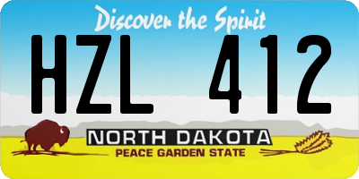 ND license plate HZL412