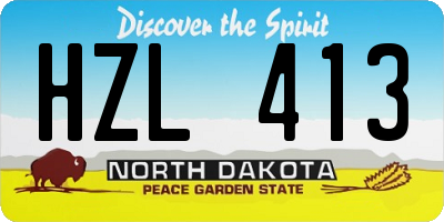 ND license plate HZL413