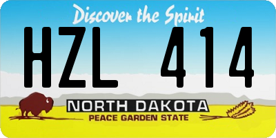 ND license plate HZL414