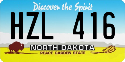 ND license plate HZL416