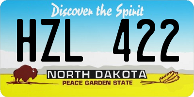 ND license plate HZL422