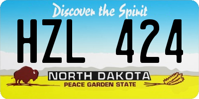 ND license plate HZL424