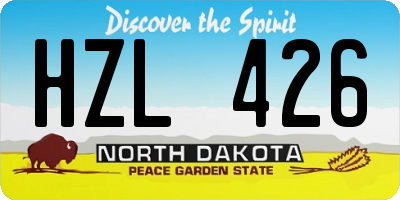 ND license plate HZL426