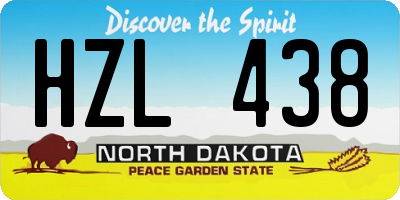ND license plate HZL438