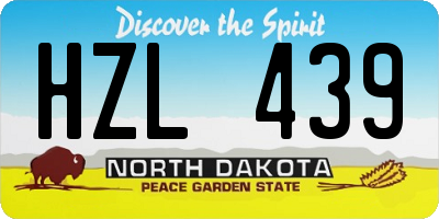 ND license plate HZL439