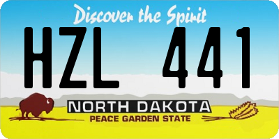 ND license plate HZL441