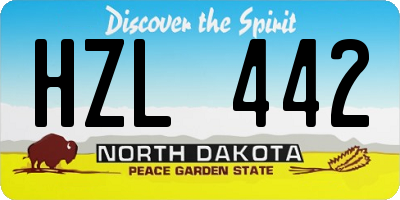 ND license plate HZL442