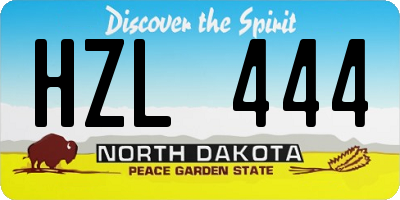 ND license plate HZL444