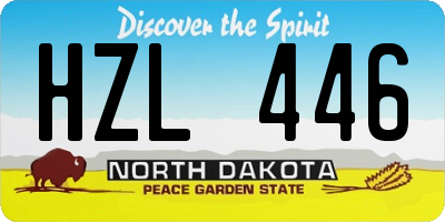 ND license plate HZL446