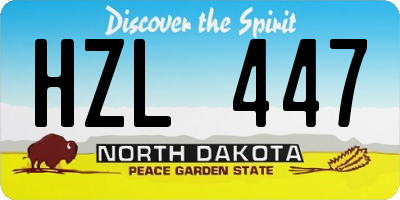 ND license plate HZL447
