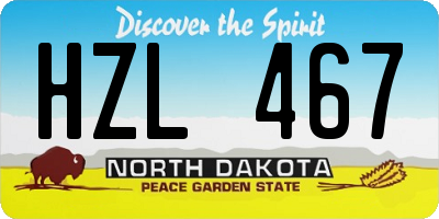 ND license plate HZL467