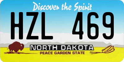 ND license plate HZL469