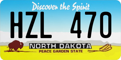 ND license plate HZL470