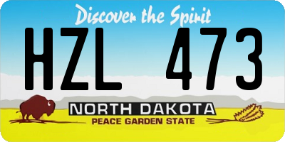 ND license plate HZL473