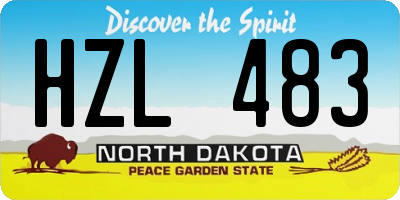 ND license plate HZL483