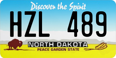 ND license plate HZL489