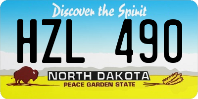 ND license plate HZL490
