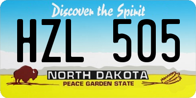 ND license plate HZL505