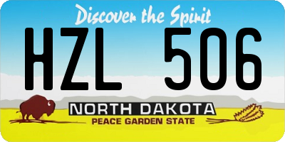 ND license plate HZL506