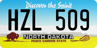 ND license plate HZL509