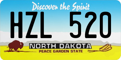 ND license plate HZL520