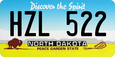 ND license plate HZL522