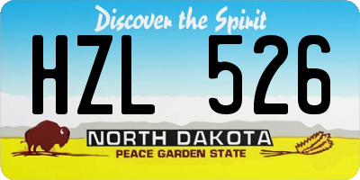 ND license plate HZL526