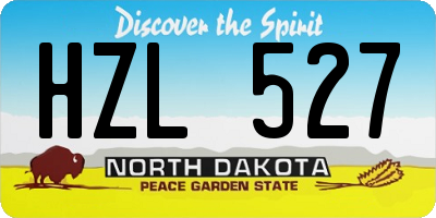 ND license plate HZL527