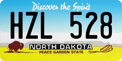 ND license plate HZL528