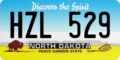 ND license plate HZL529