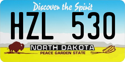 ND license plate HZL530