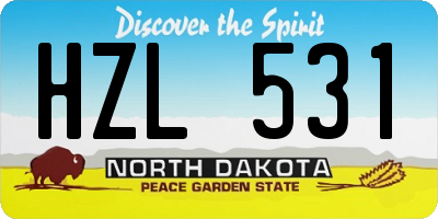 ND license plate HZL531