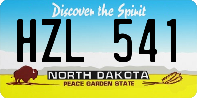 ND license plate HZL541