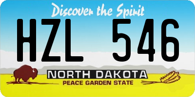 ND license plate HZL546