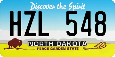 ND license plate HZL548